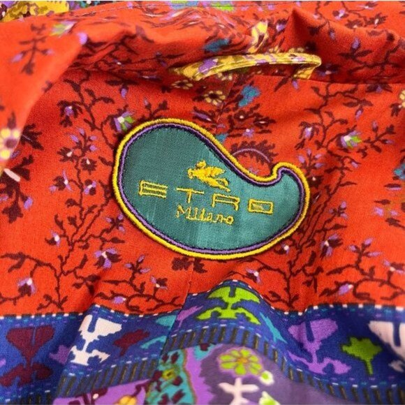 ETRO Milano Paisley Patchwork Floral A Line Swing Skirt - Picture 10 of 10